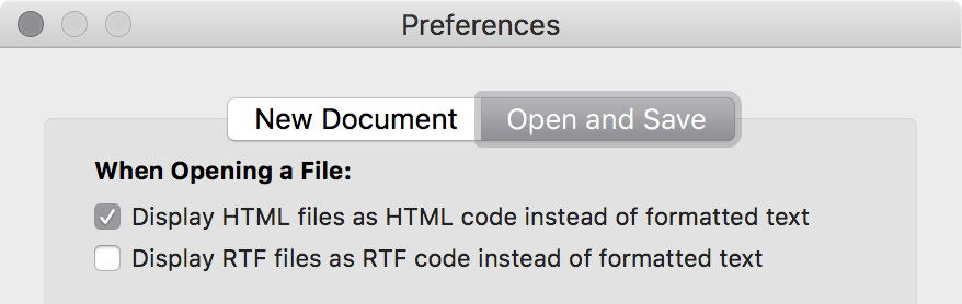 TextEdit.app > HTML as code